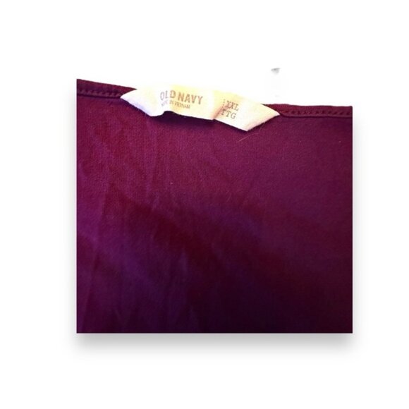 Women’s XXL Old Navy Wine Ruffle Bust Sleeveless Top 16 18 2XL - Picture 7 of 9